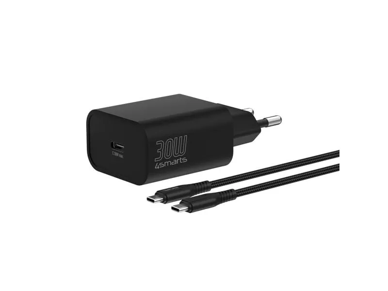 4smarts VoltPlug PD 30W 1C und USB-C Kabel 1.5m 4smarts VoltPlug PD 30W 1C und USB-C Kabel 1.5m