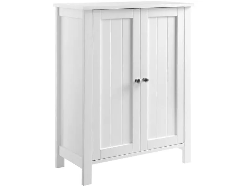 VASAGLE Badezimmerregal mit Doppeltür 60 x 80 cm, Weiss