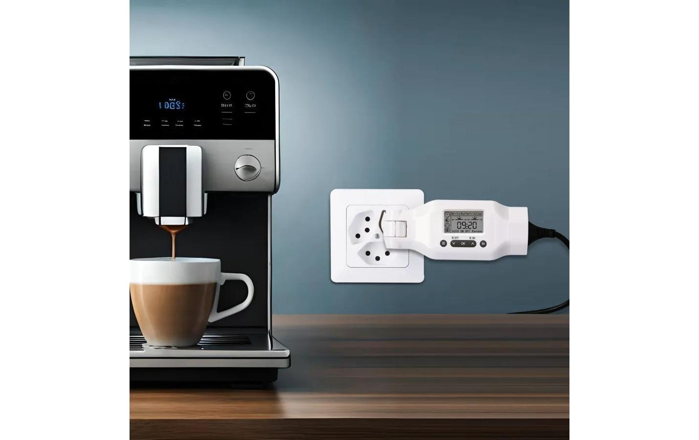 Max Hauri Zeitschaltuhr digital Multifunktion Clip-Clap, Weiss