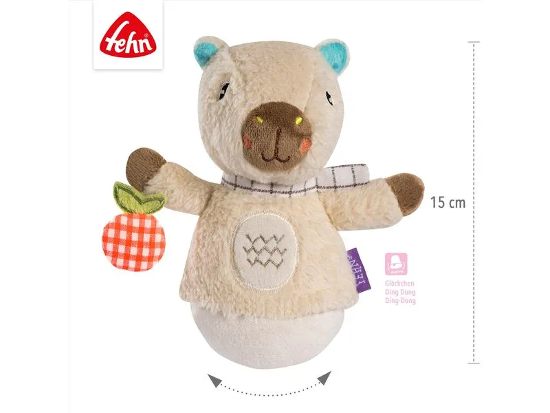 fehn Mini-Stehauf Capybara, Plüsch / Velours, Beige, 15 cm fehn Mini-Stehauf Capybara, Plüsch / Velours, Beige, 15 cm