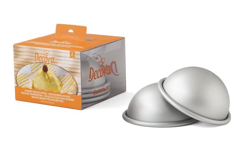 Decora Motiv-Backform Halbkugel, Ø 10 cm, 3 Stück