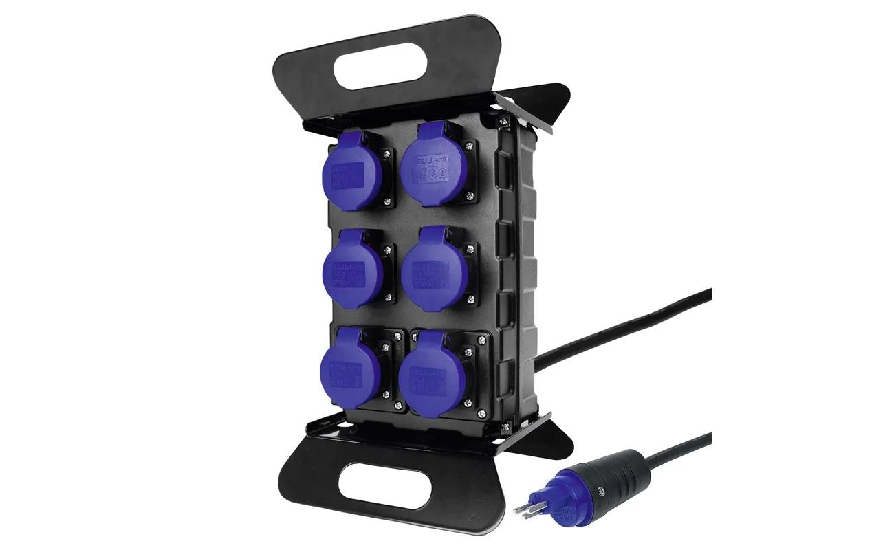 STEFFEN Stromverteiler mit Ständer, 6 x T23 IP55 STEFFEN Stromverteiler mit Ständer, 6 x T23 IP55