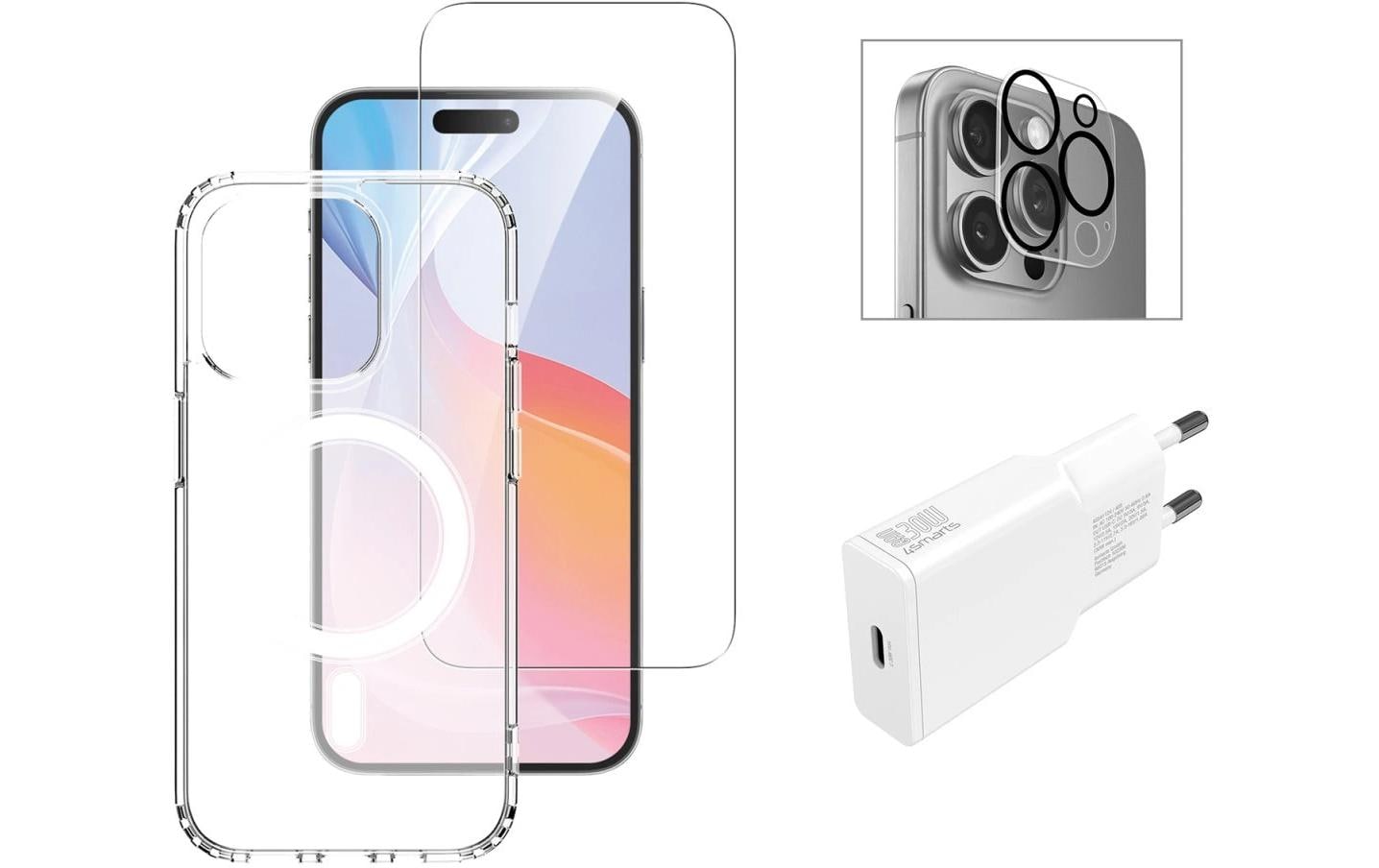 4smarts Back Cover 3in1 Premium Starter Set iPhone 16 Pro 4smarts Back Cover 3in1 Premium Starter Set iPhone 16 Pro