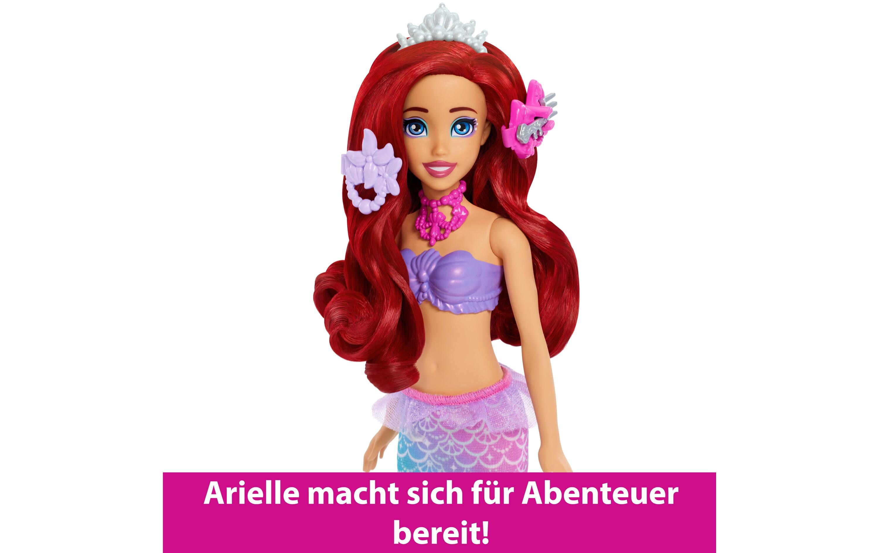 Disney Princess Spielset Schminkmuschel Meerjungfrau-Arielle-Modepuppe
