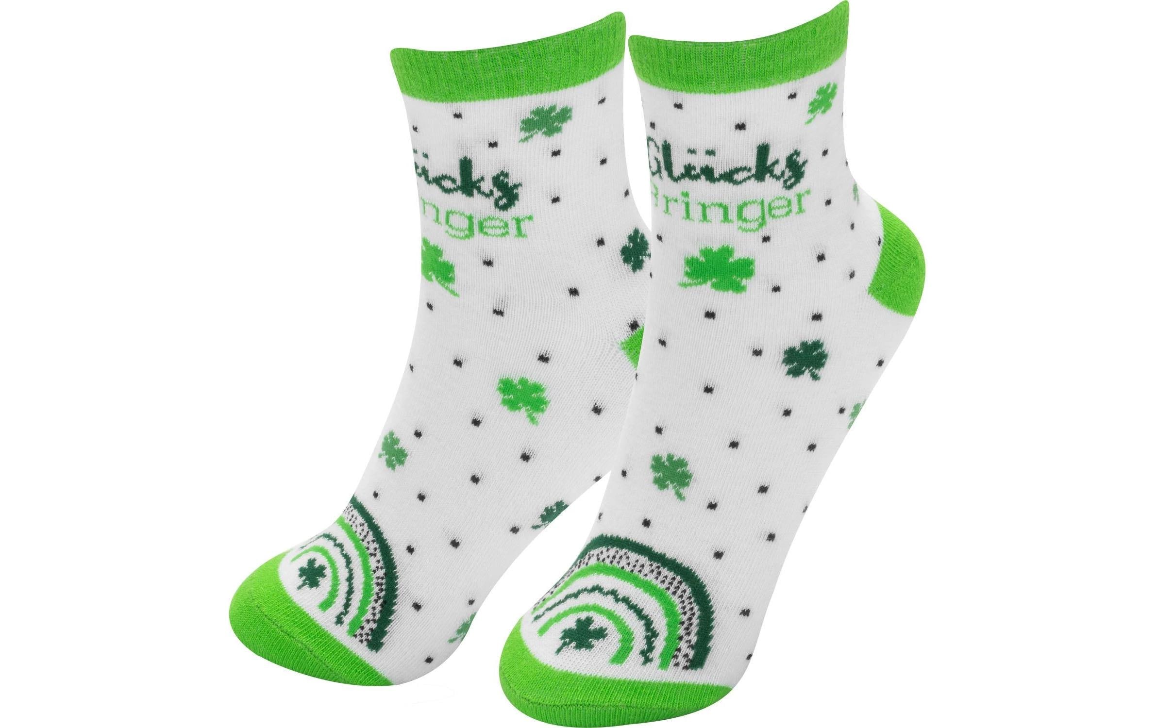 Sheepworld Socken Frauen Bringer 36 - 40, Grün/Weiss