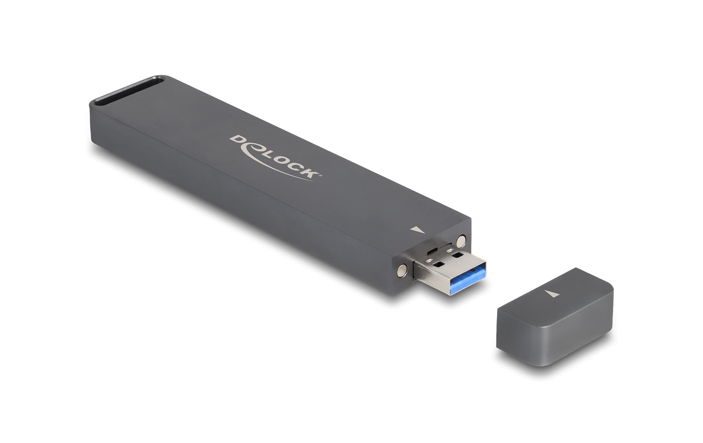 Delock Externes Gehäuse M.2 NVMe PCIe SSD, SATA SSD mit USB-A Delock Externes Gehäuse M.2 NVMe PCIe SSD, SATA SSD mit USB-A