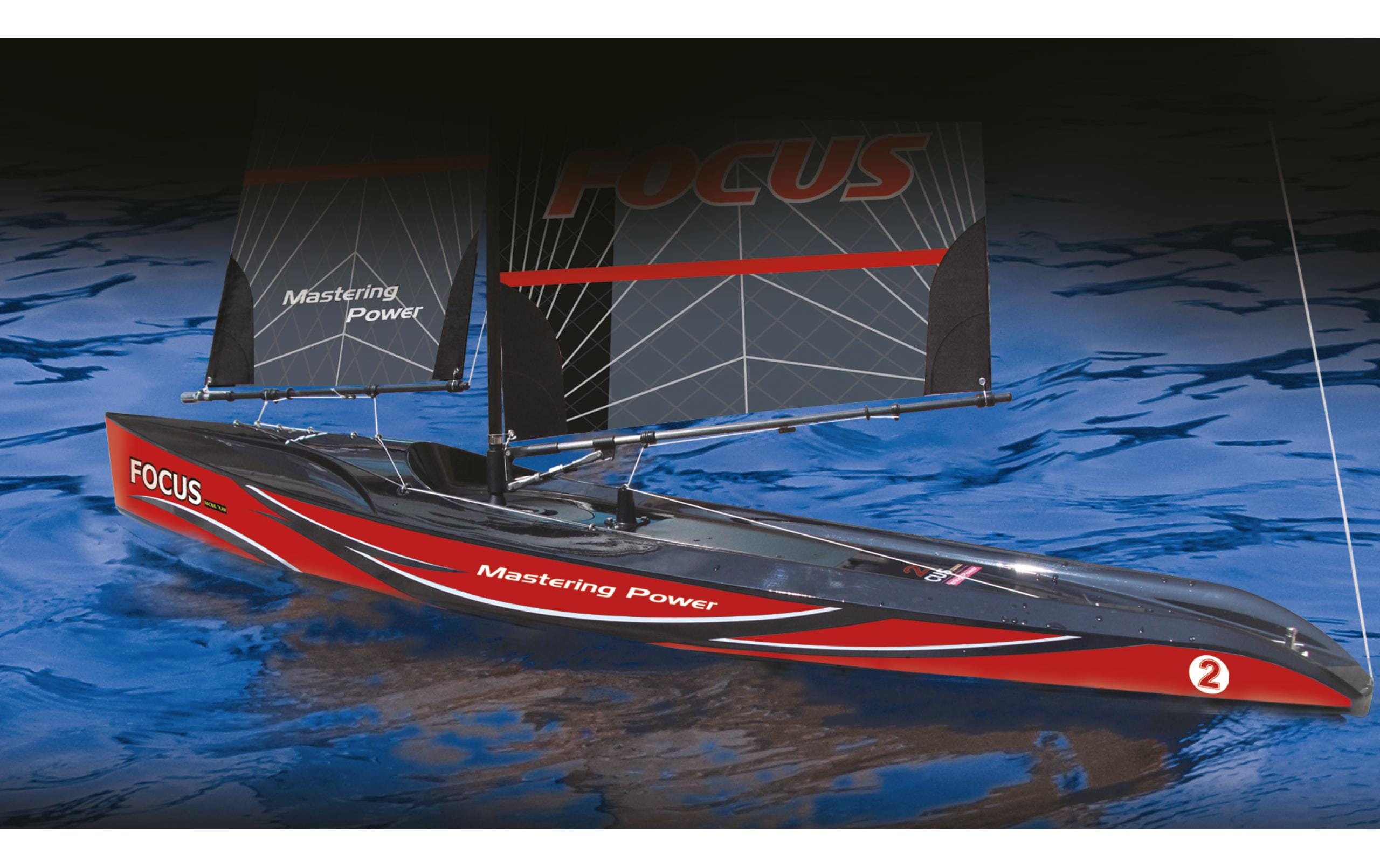 Amewi Segel-Yacht Focus III Racing 1000 mm, Rot, RTR