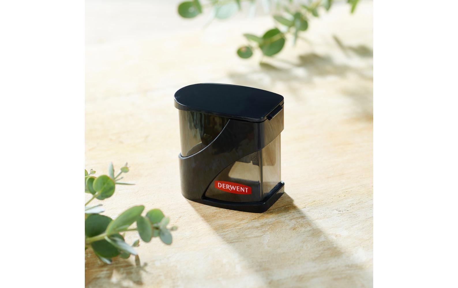 Derwent Doppelloch-Anspitzer mit Behälter, schwarz Derwent Doppelloch-Anspitzer mit Behälter, schwarz