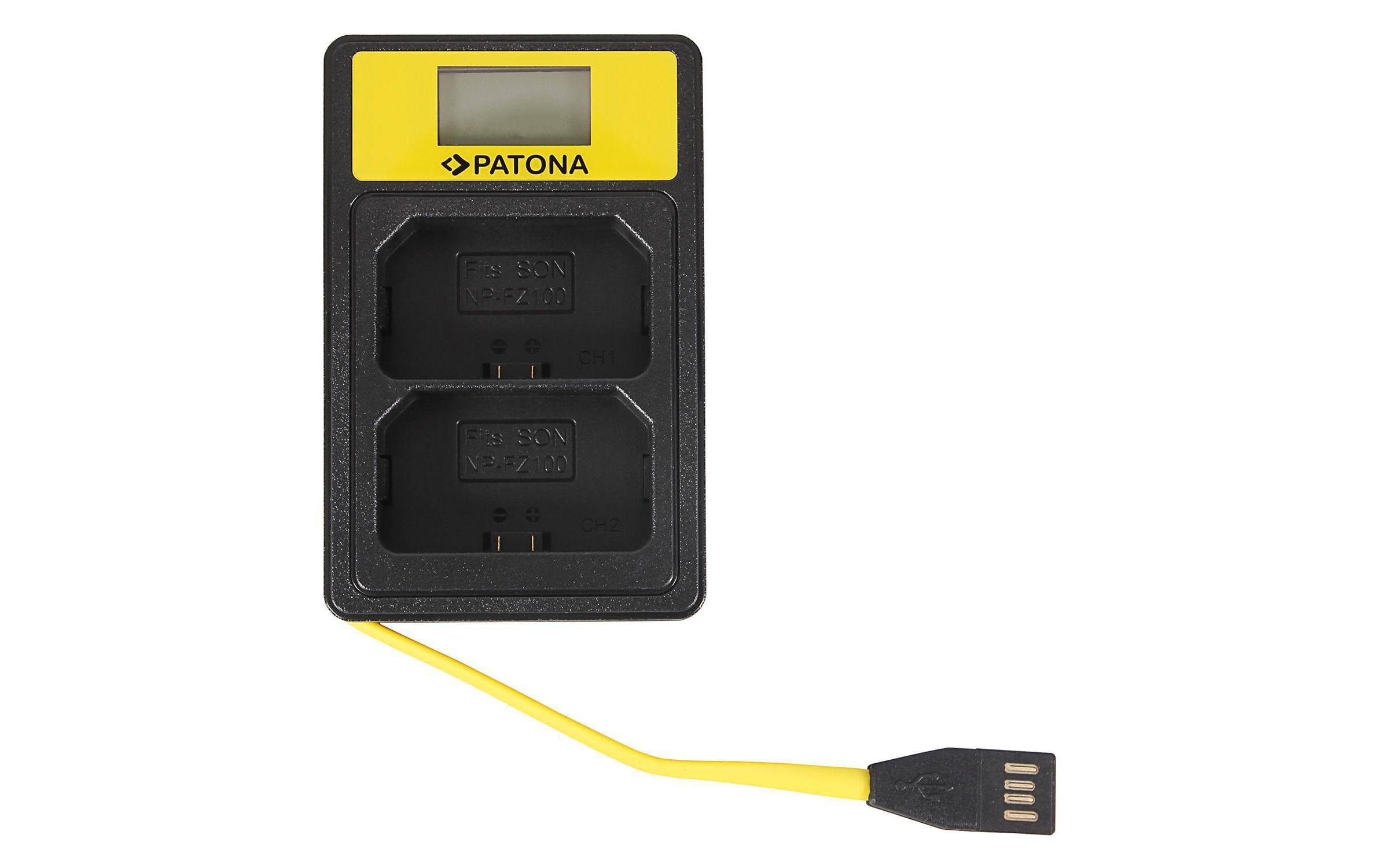 Patona Ladegerät Smart Dual LCD USB Sony NP-FZ100