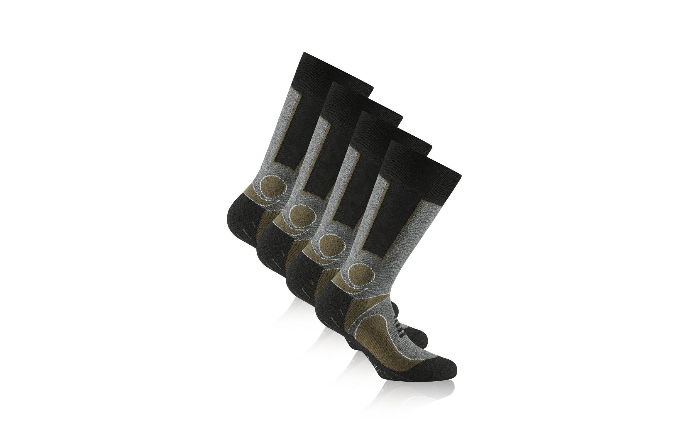 Rohner Socks Socken Trekking Khaki/Schwarz 2er-Pack
