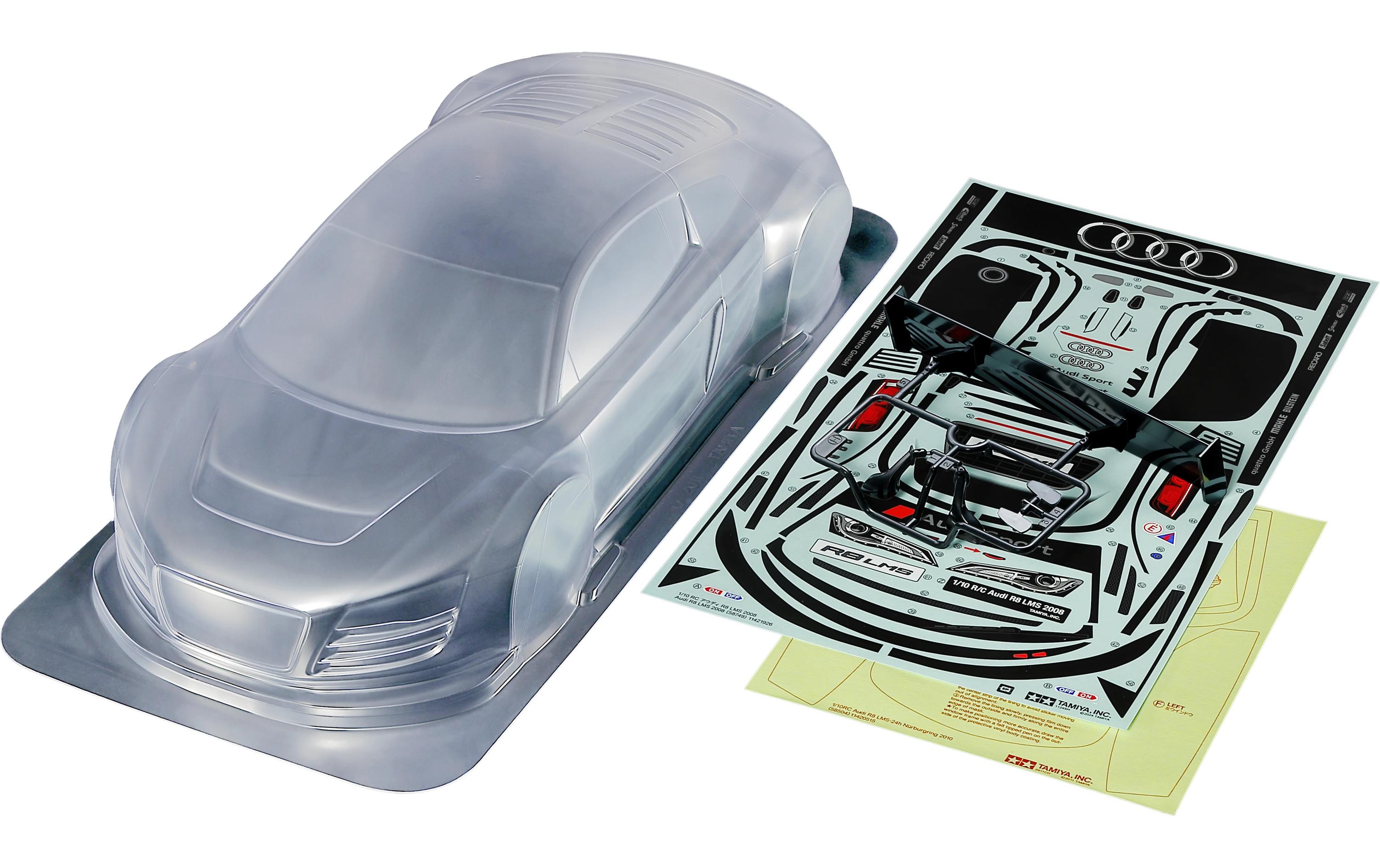 Tamiya Audi R8 LMS 2008 Body Parts Set 1:10 Tamiya Audi R8 LMS 2008 Body Parts Set 1:10
