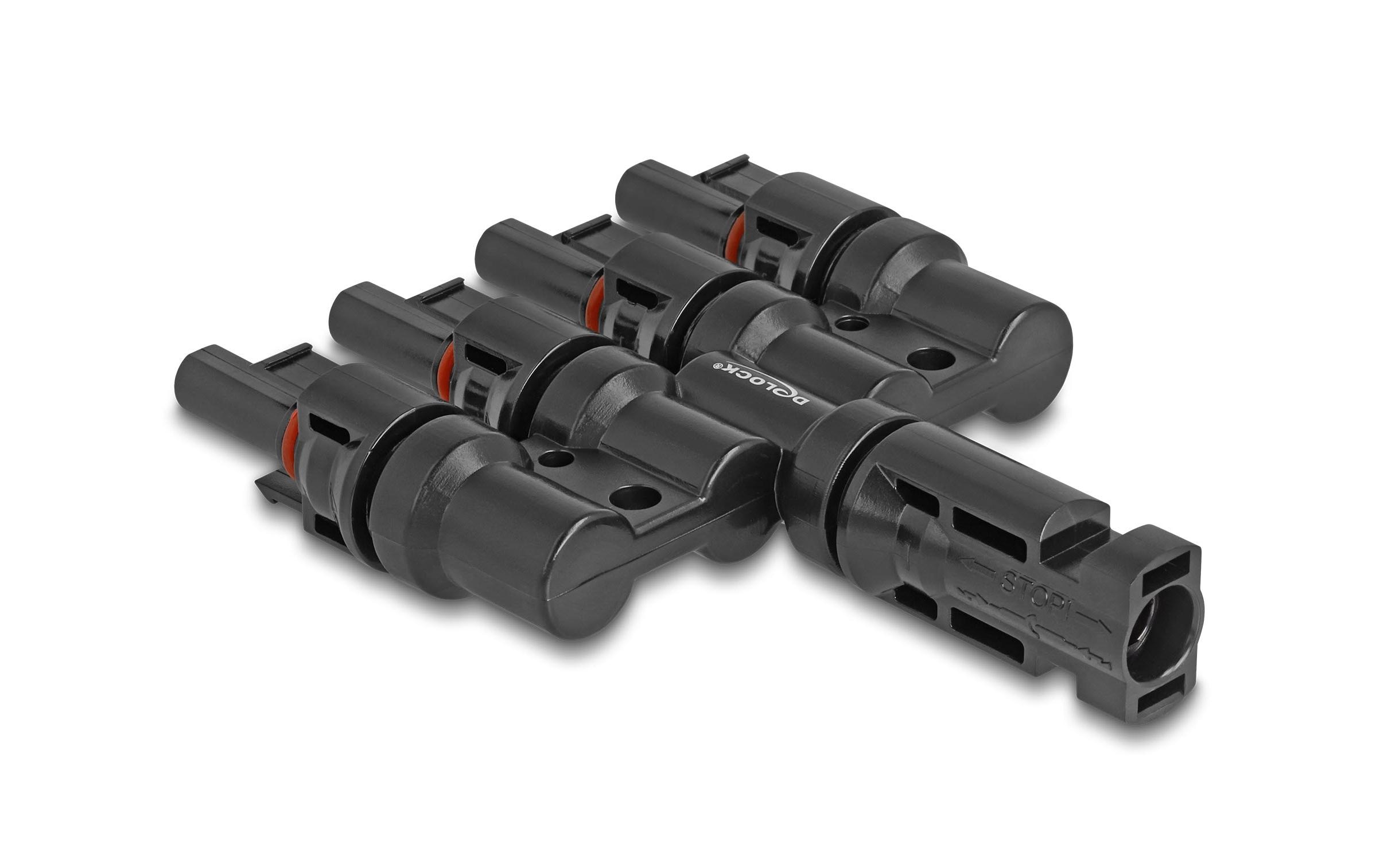 Delock DL4 Solar Konnektor 1x Stecker zu 4x Buchse, IP67 Delock DL4 Solar Konnektor 1x Stecker zu 4x Buchse, IP67