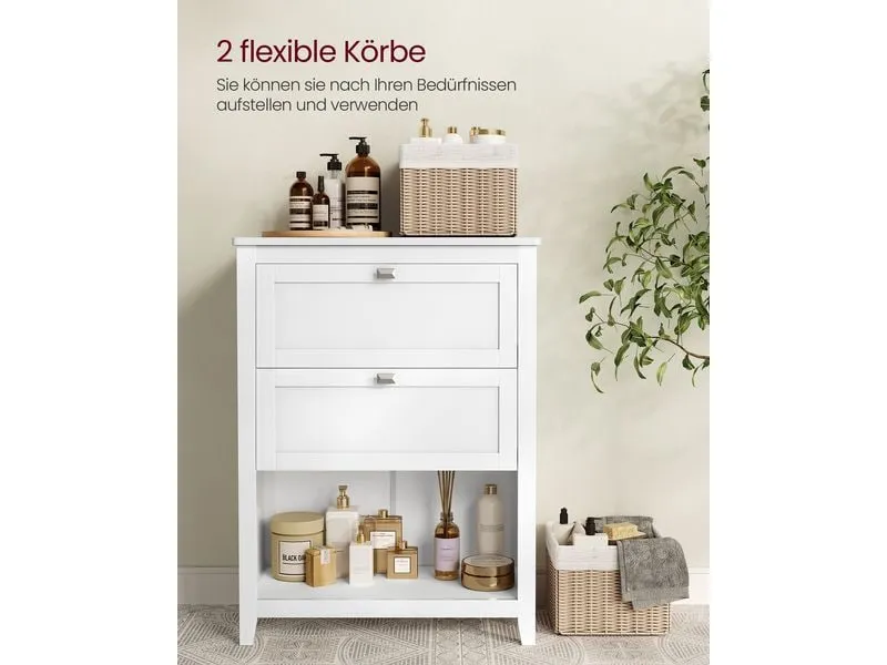 VASAGLE Badezimmer-Schrank 30 x 80 cm, Weiss VASAGLE Badezimmer-Schrank 30 x 80 cm, Weiss