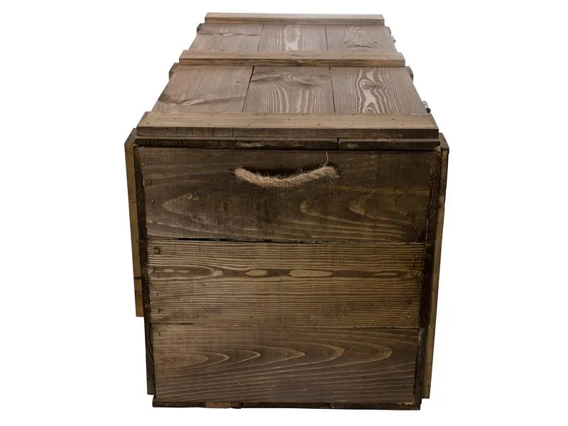 Holz Zollhaus Truhe Vintage Braun, 85 x 40 cm Holz Zollhaus Truhe Vintage Braun, 85 x 40 cm