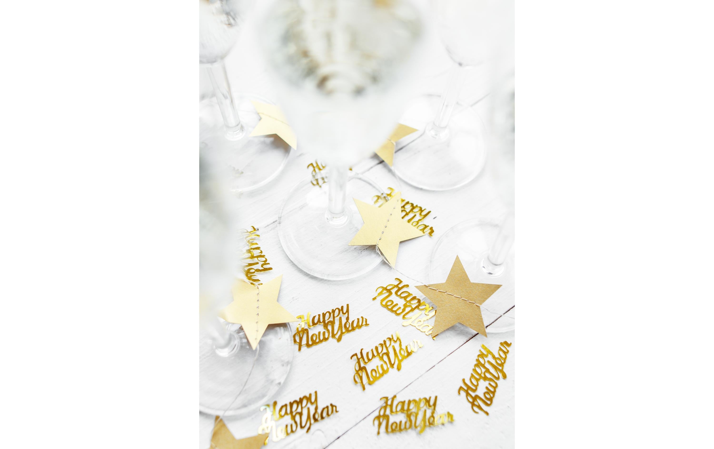 Partydeco Streudeko Happy New Year 4 x 2 cm, 3 g