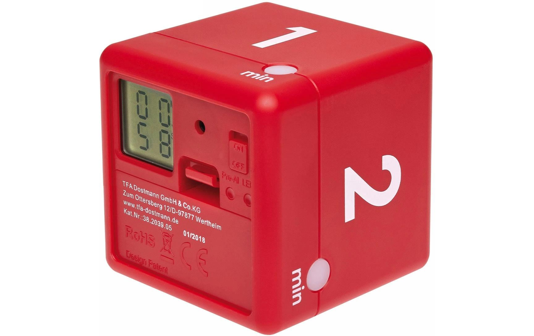 TFA Dostmann Küchentimer Cube Rot