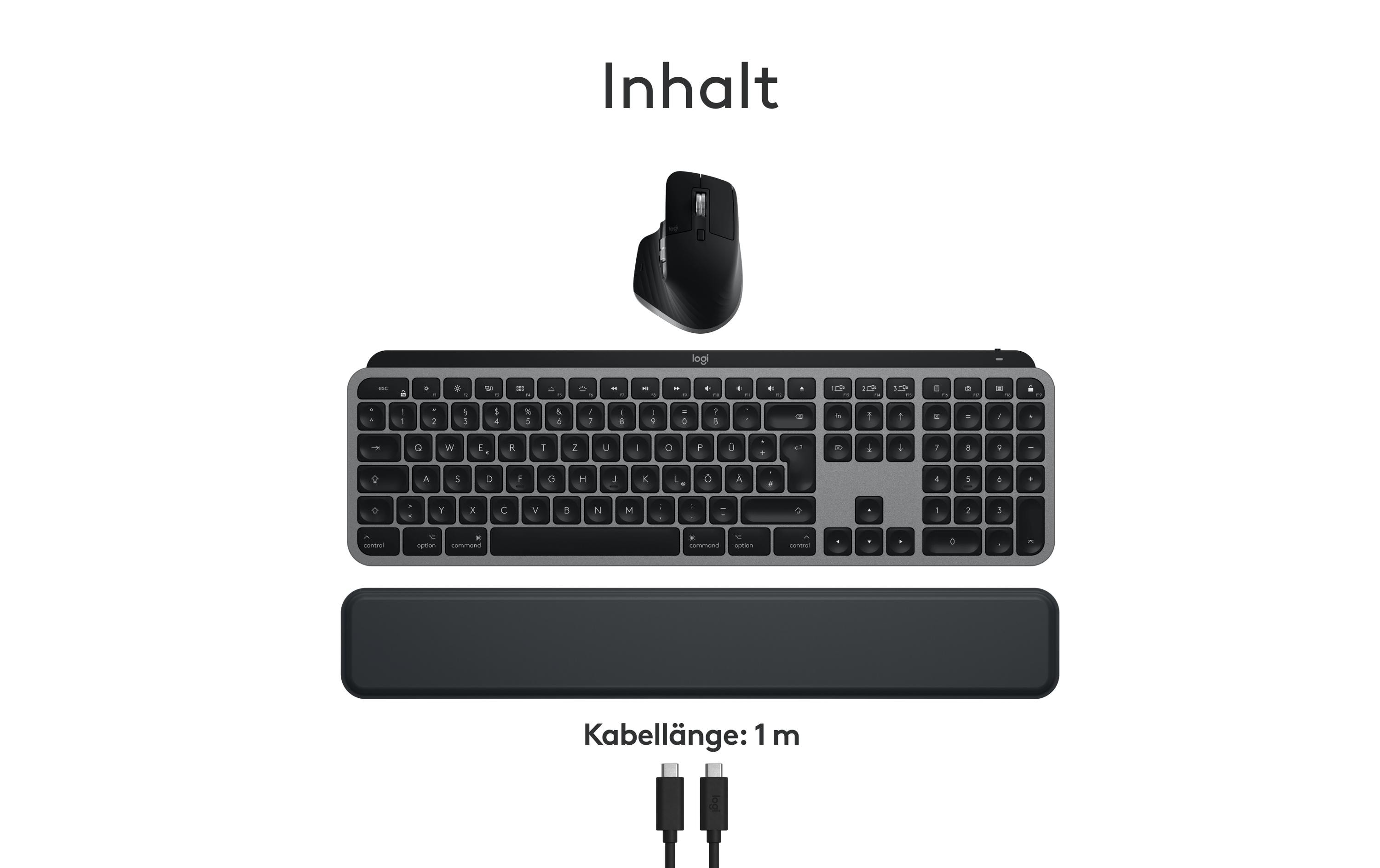 Logitech Tastatur-Maus-Set MX Keys S Combo for Mac Logitech Tastatur-Maus-Set MX Keys S Combo for Mac