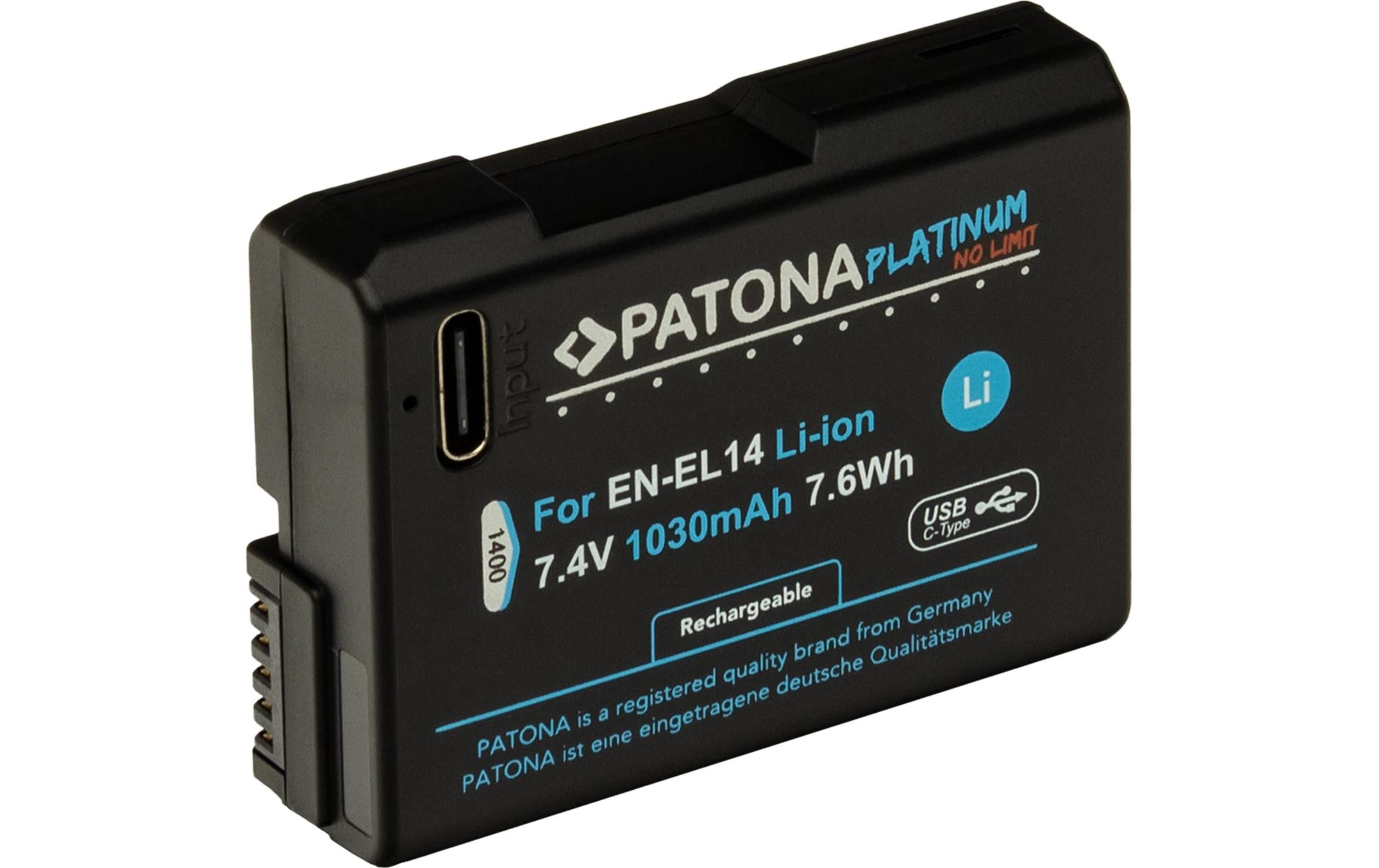 Patona Platinum Akku für Nikon EN-EL14, D3100, D5100 und P7000