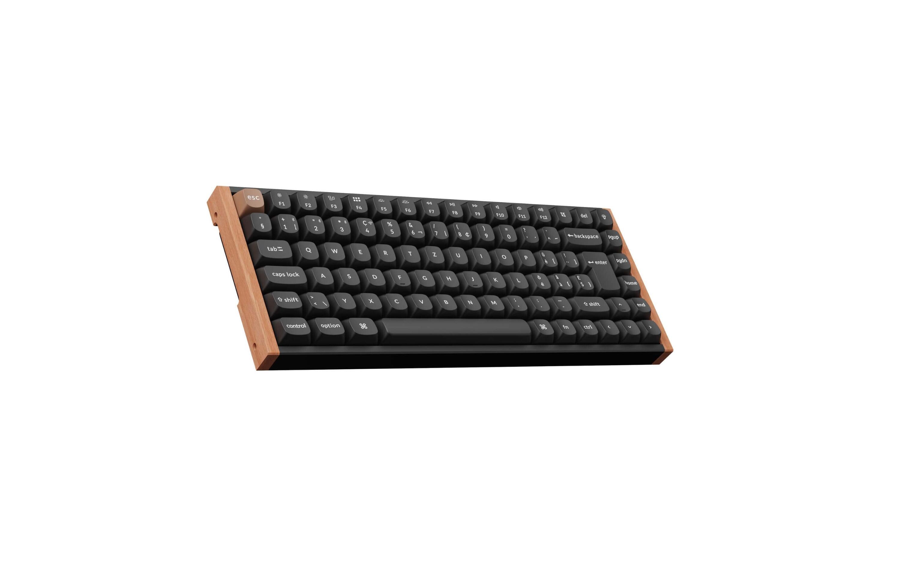 Keychron Gaming-Tastatur K2 HE Black Wood Magnetic Switch