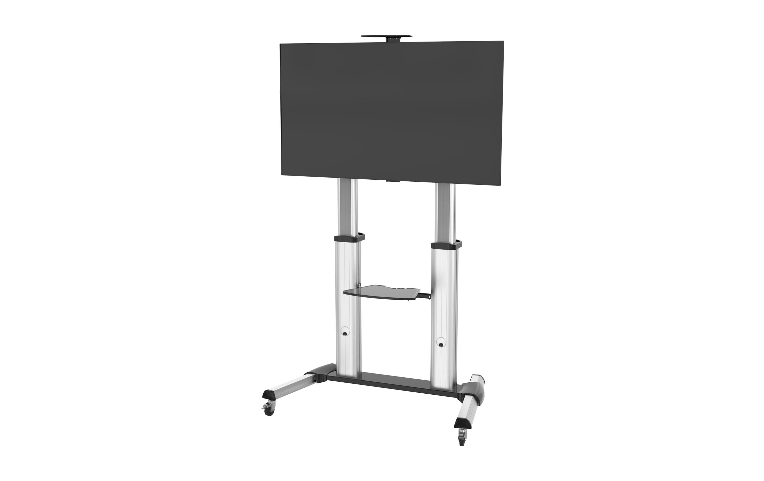 PureMounts TV-Trolley PDS-0011C Schwarz/Silber PureMounts TV-Trolley PDS-0011C Schwarz/Silber