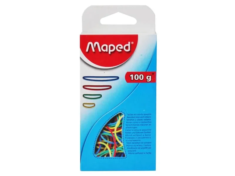 maped Gummiband Ringe à 100 g farbig maped Gummiband Ringe à 100 g farbig