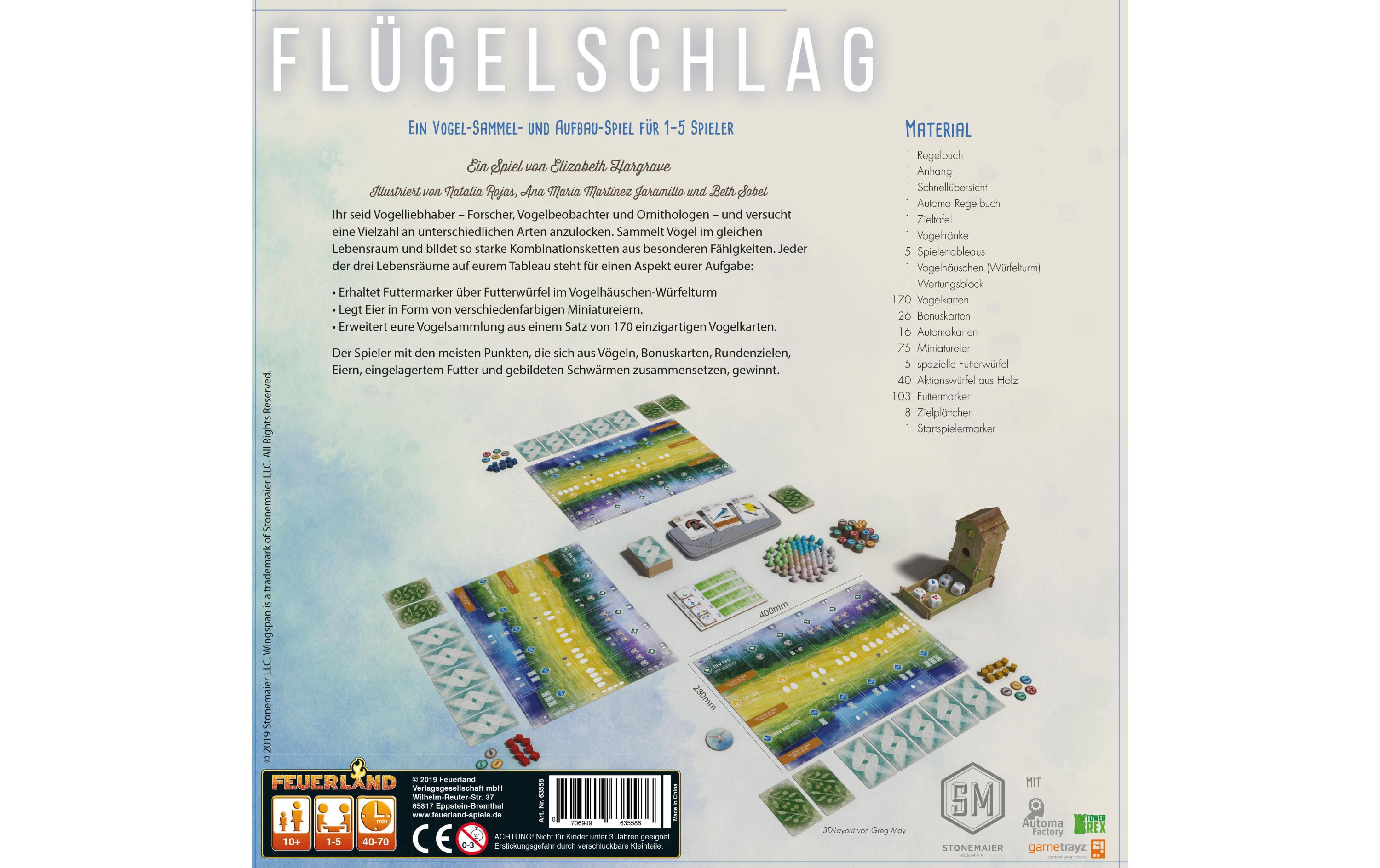 Feuerland Kennerspiel Flügelschlag Feuerland Kennerspiel Flügelschlag