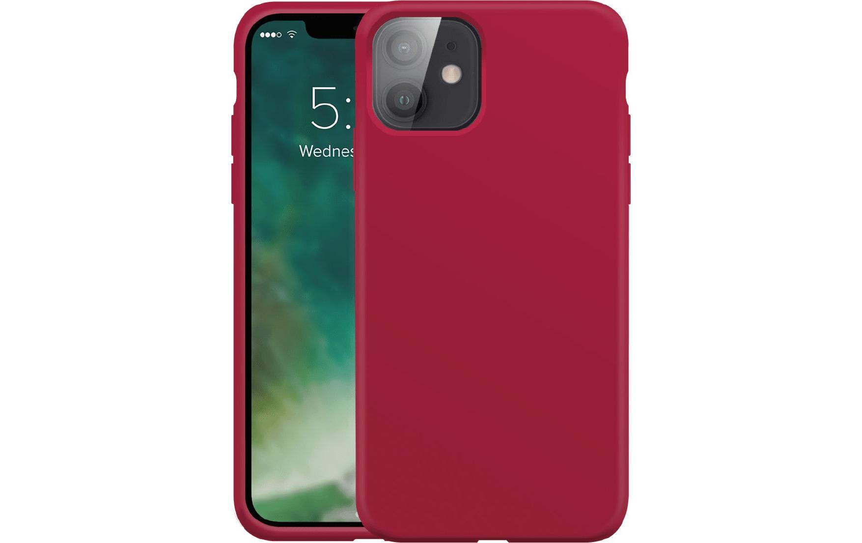 Xqisit Back Cover Silicone iPhone 12 mini Rot