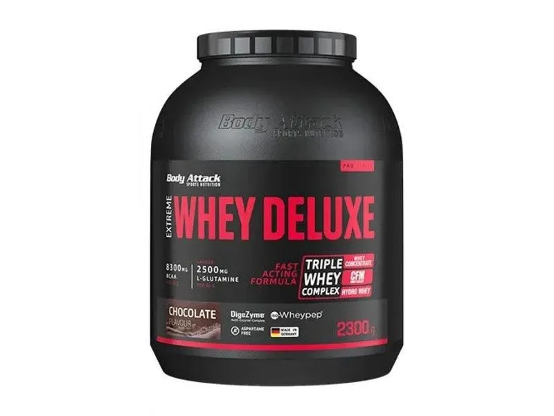 Body Attack Pulver Extreme Whey Deluxe Schokolade 2300 g Body Attack Pulver Extreme Whey Deluxe Schokolade 2300 g