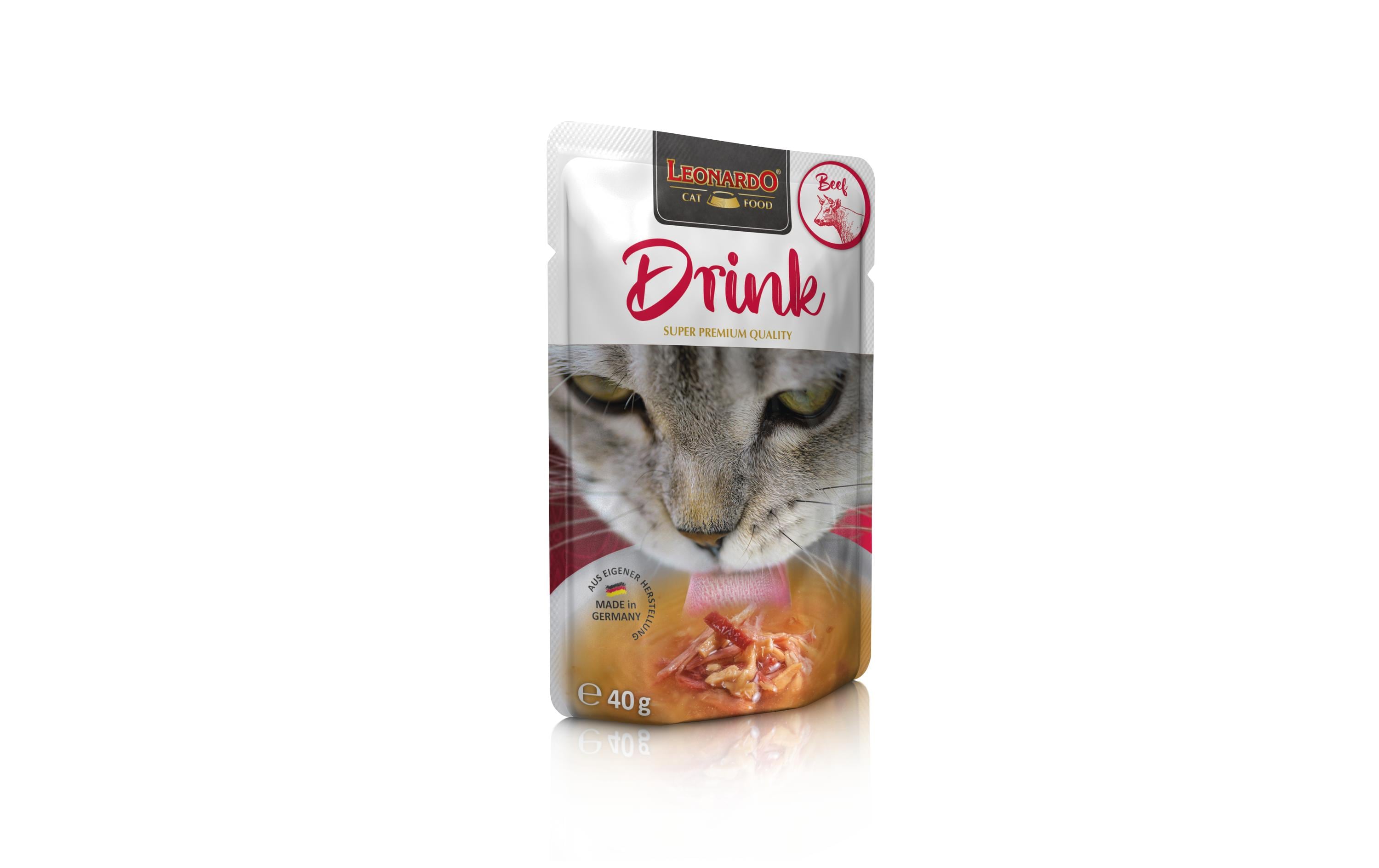 Leonardo Cat Food Katzen-Snack Drink Rind, 20 x 40 g