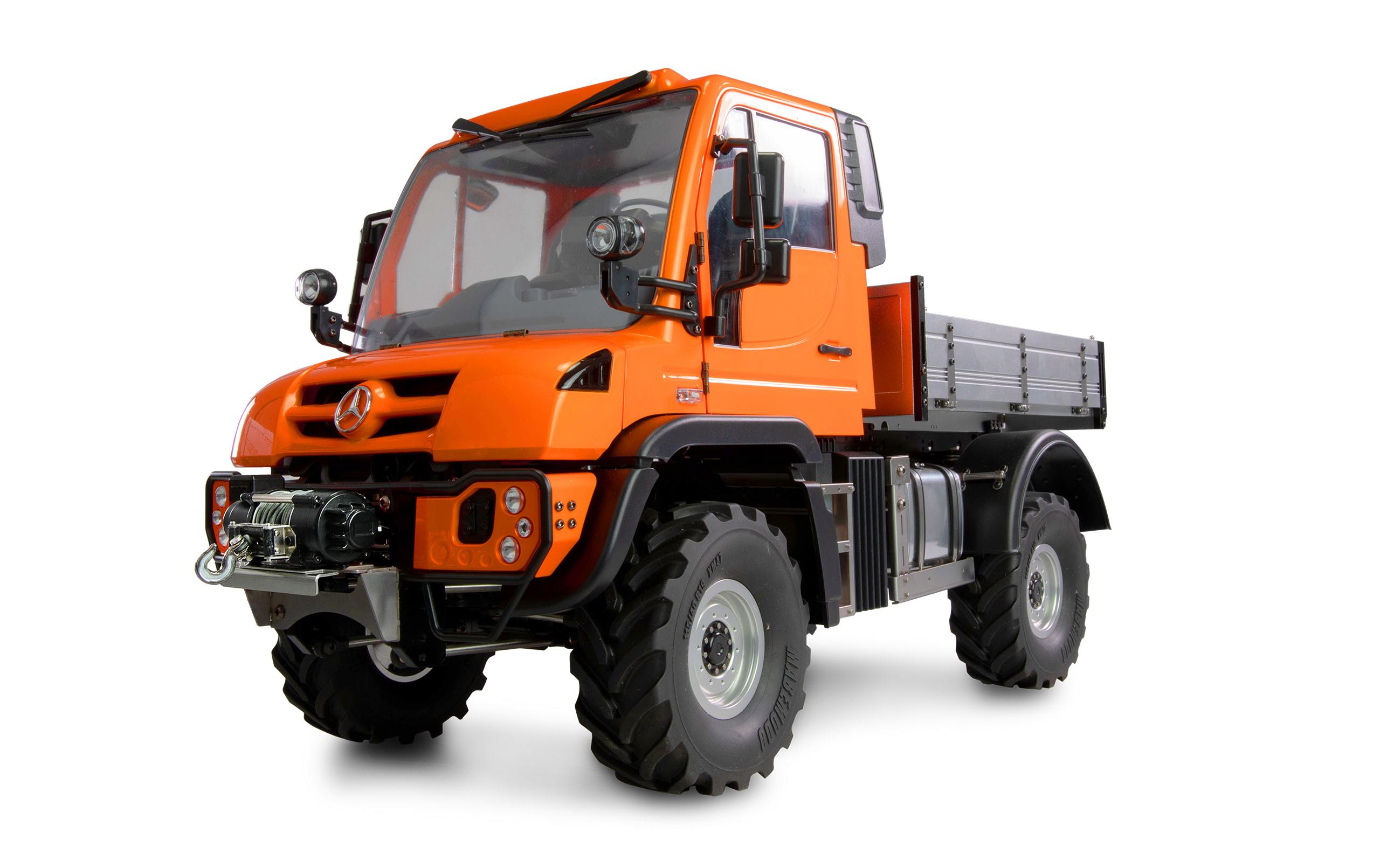 Amewi Mercedes-Benz Unimog Geräteträger 4WD Orange 1:10, ARTR