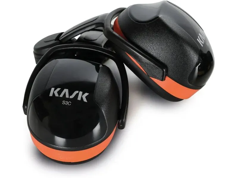 Kask Gehörschutz SC3 Schwarz/Orange, SNR 31 dB, für Helme