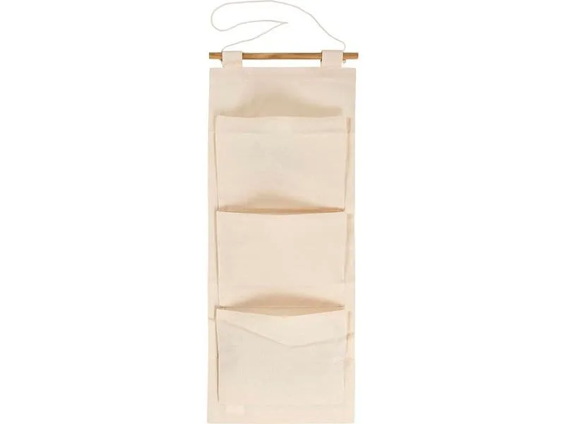Creativ Company Organizer Taschen zum Aufhängen 75 x 30 cm, Hellnatur