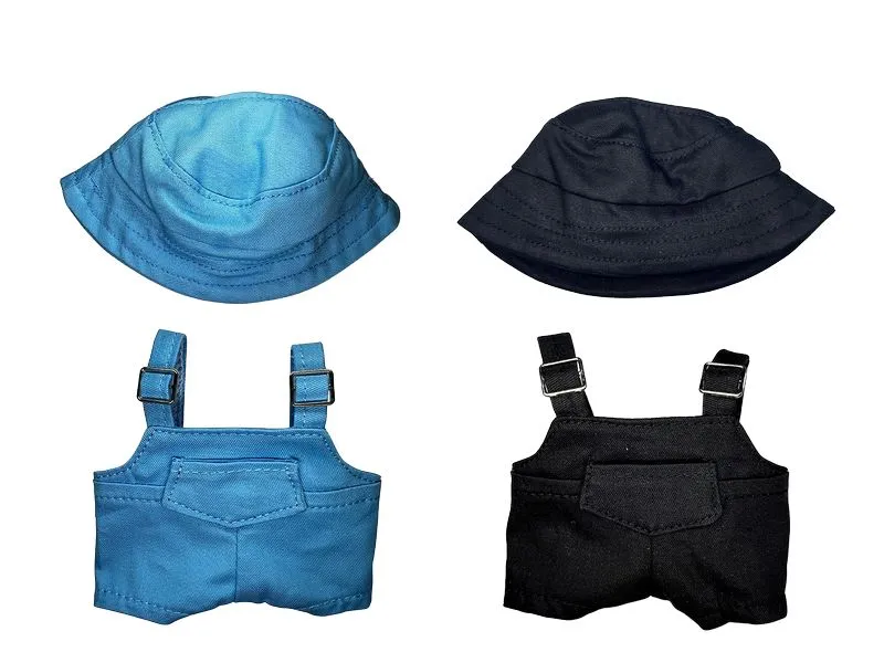 Nize Puppenkleidung Labubu Outfit Fischer, Schwarz/Blau