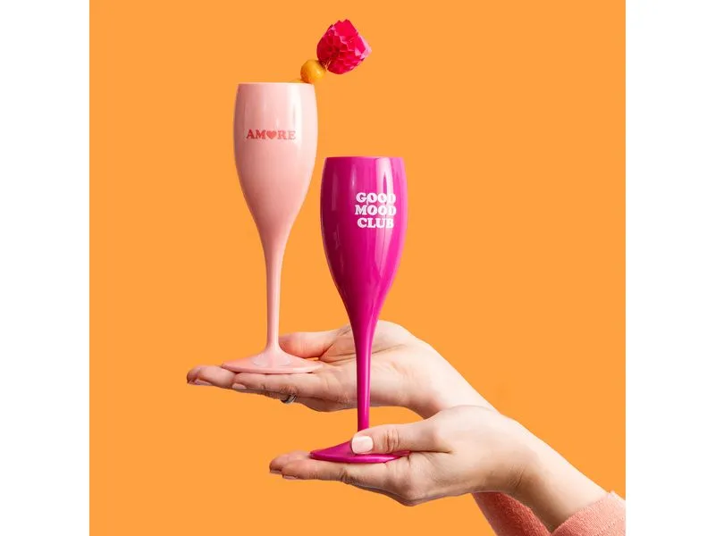 Koziol Sektglas Amore 100 ml, 1 Stück, Rosa