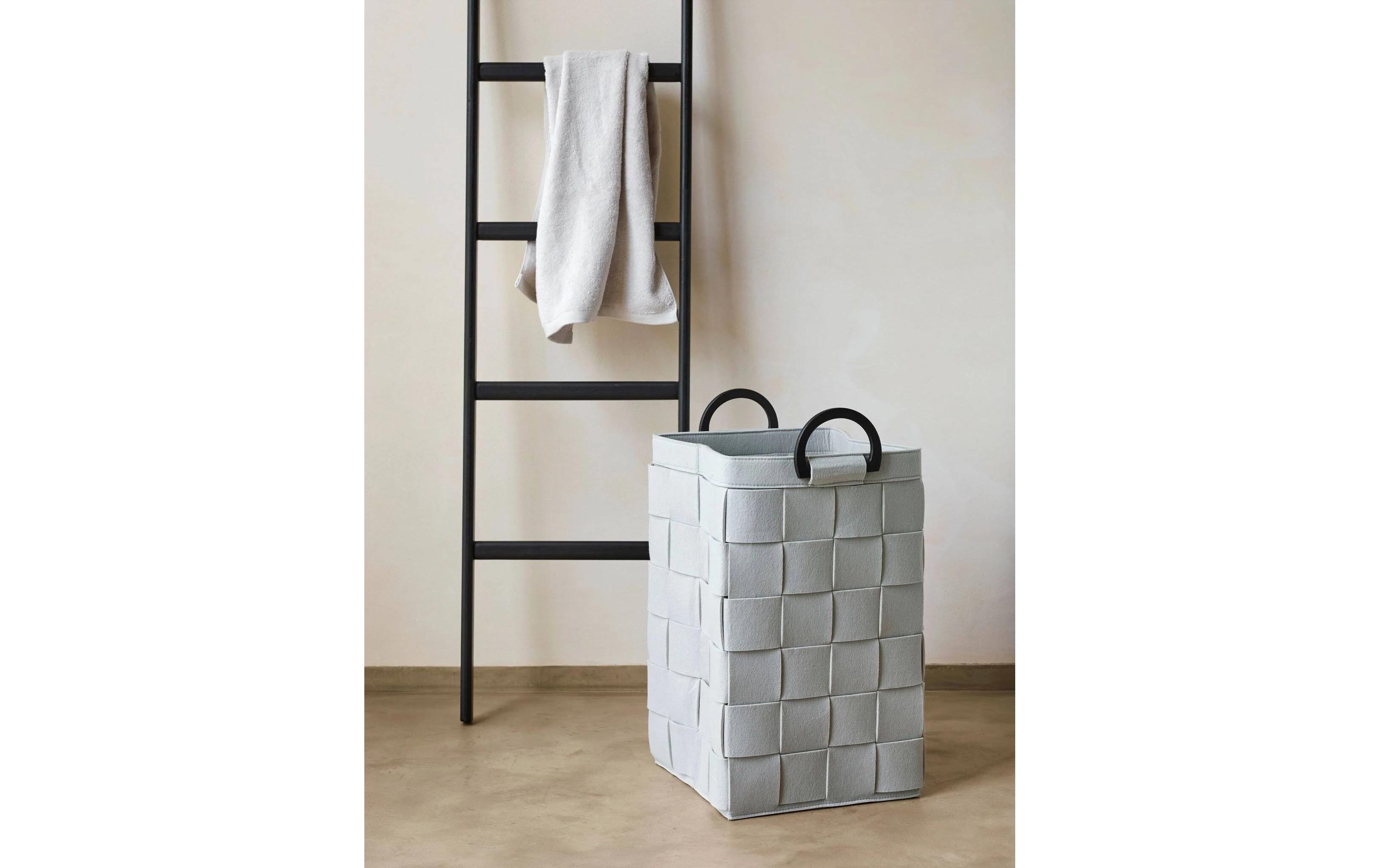 Aquanova Wäschekorb Dix 66 l, Silbergrau