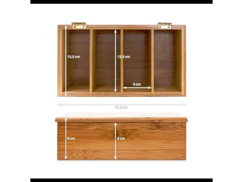 relaxdays Teebox Braun