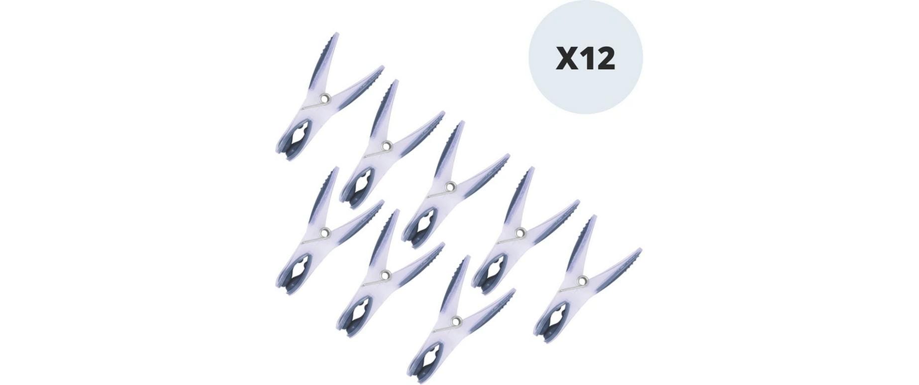 MSV Wäscheklammern 12 Stück, Grau