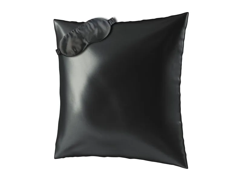 Ailoria BEAUTY SLEEP SET Maulbeerseide, 80 x 80 cm, Schwarz