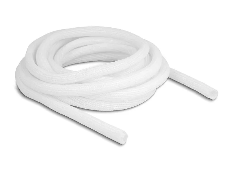 Delock Geflechtschlauch Selbstschliessend 5 m x 13 mm Weiss