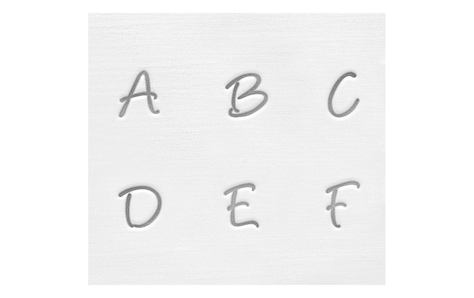 ImpressArt Prägestempel Set 3 mm Grossbuchstaben, 27 Stück