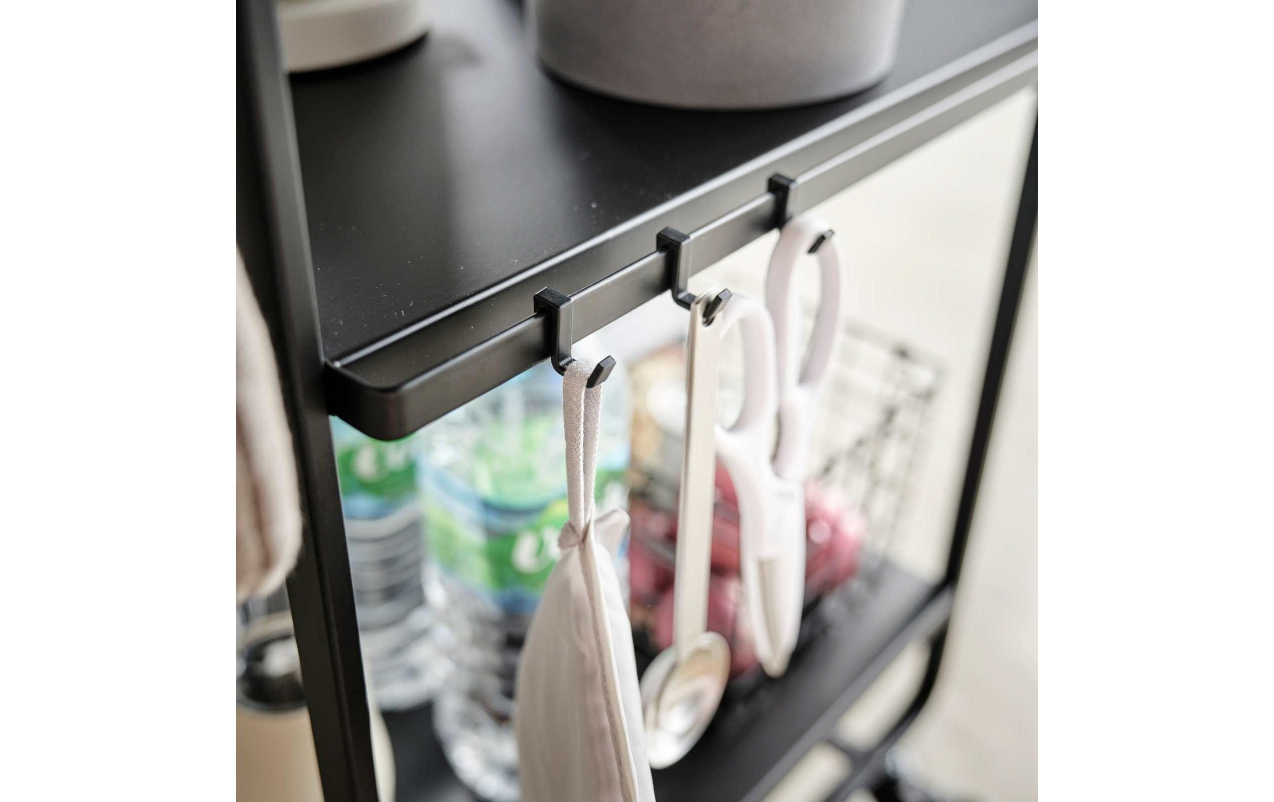 Yamazaki Küchenwagen Tower 49 x 81.5 x 38 cm, Schwarz