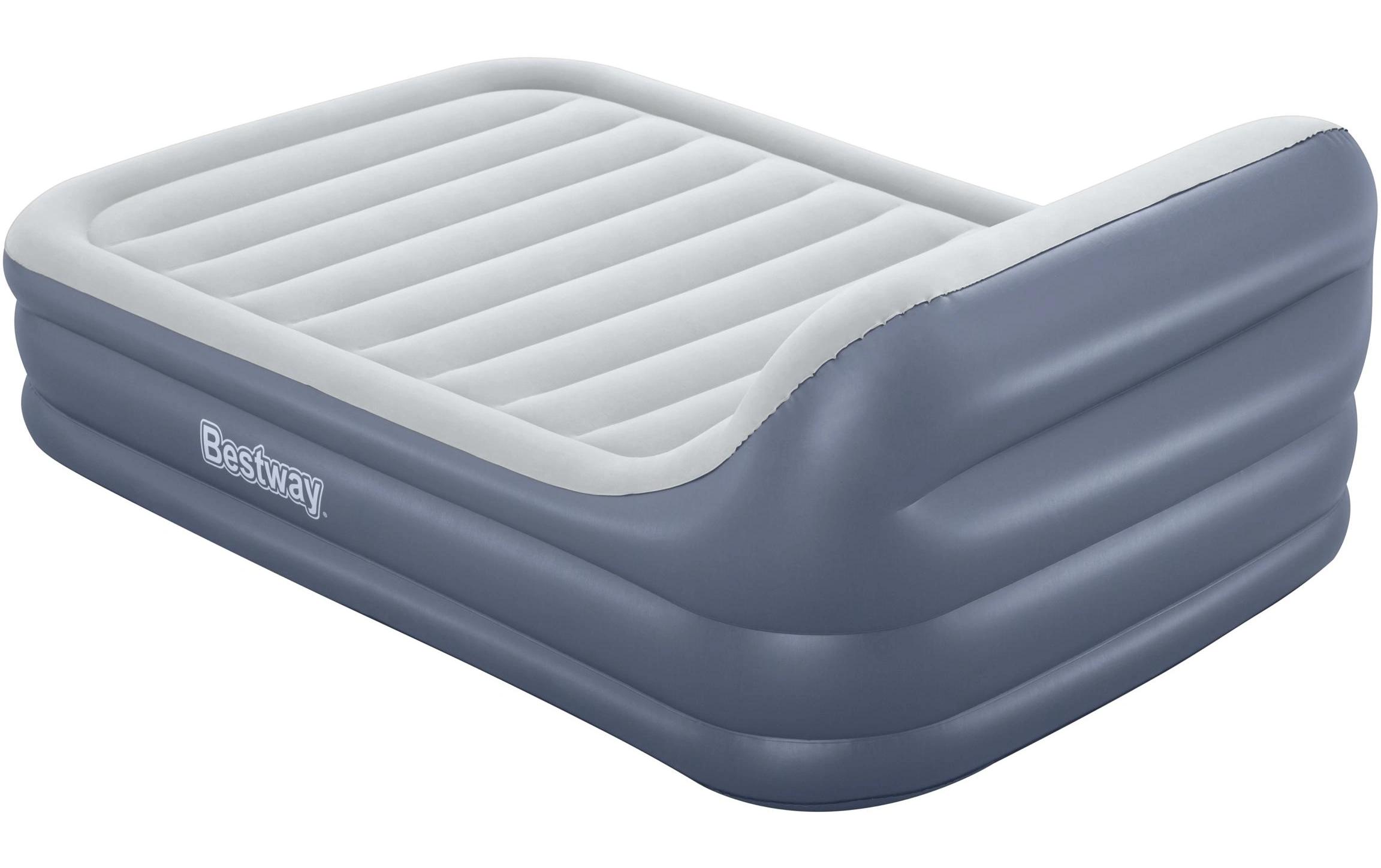 Bestway Luftbett Tritech Sleekflow Headboard Blau/Grau, 226 x 152 cm