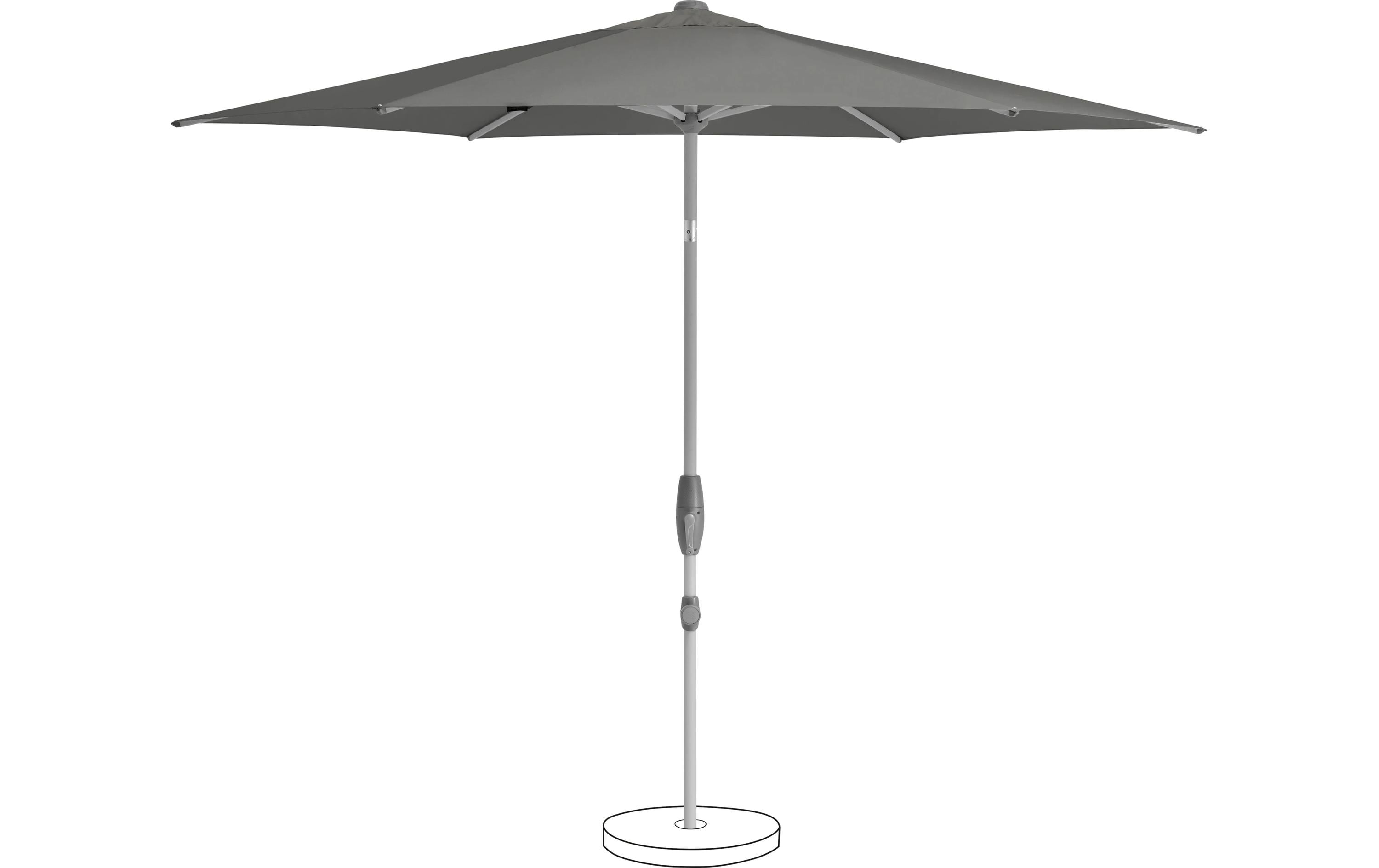 Suncomfort by Glatz Sonnenschirm Shell Turn 330 cm, Stone Grey Suncomfort by Glatz Sonnenschirm Shell Turn 330 cm, Stone Grey