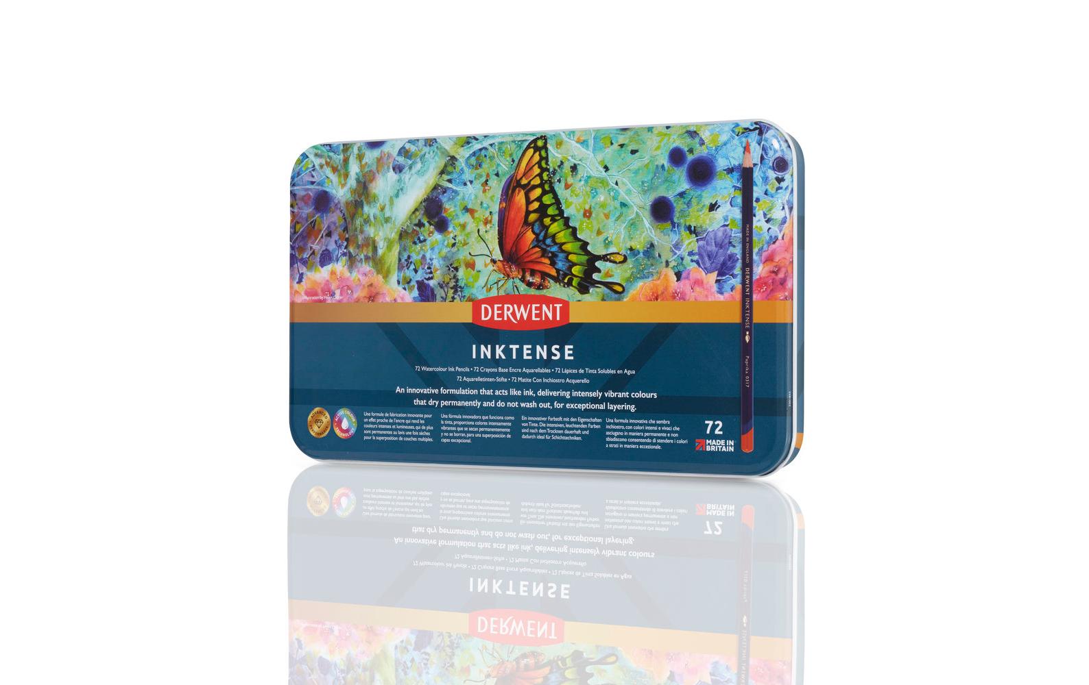 Derwent Inktense Permanent Aquarellstifte, Wasserlöslich, 72-teilig Derwent Inktense Permanent Aquarellstifte, Wasserlöslich, 72-teilig