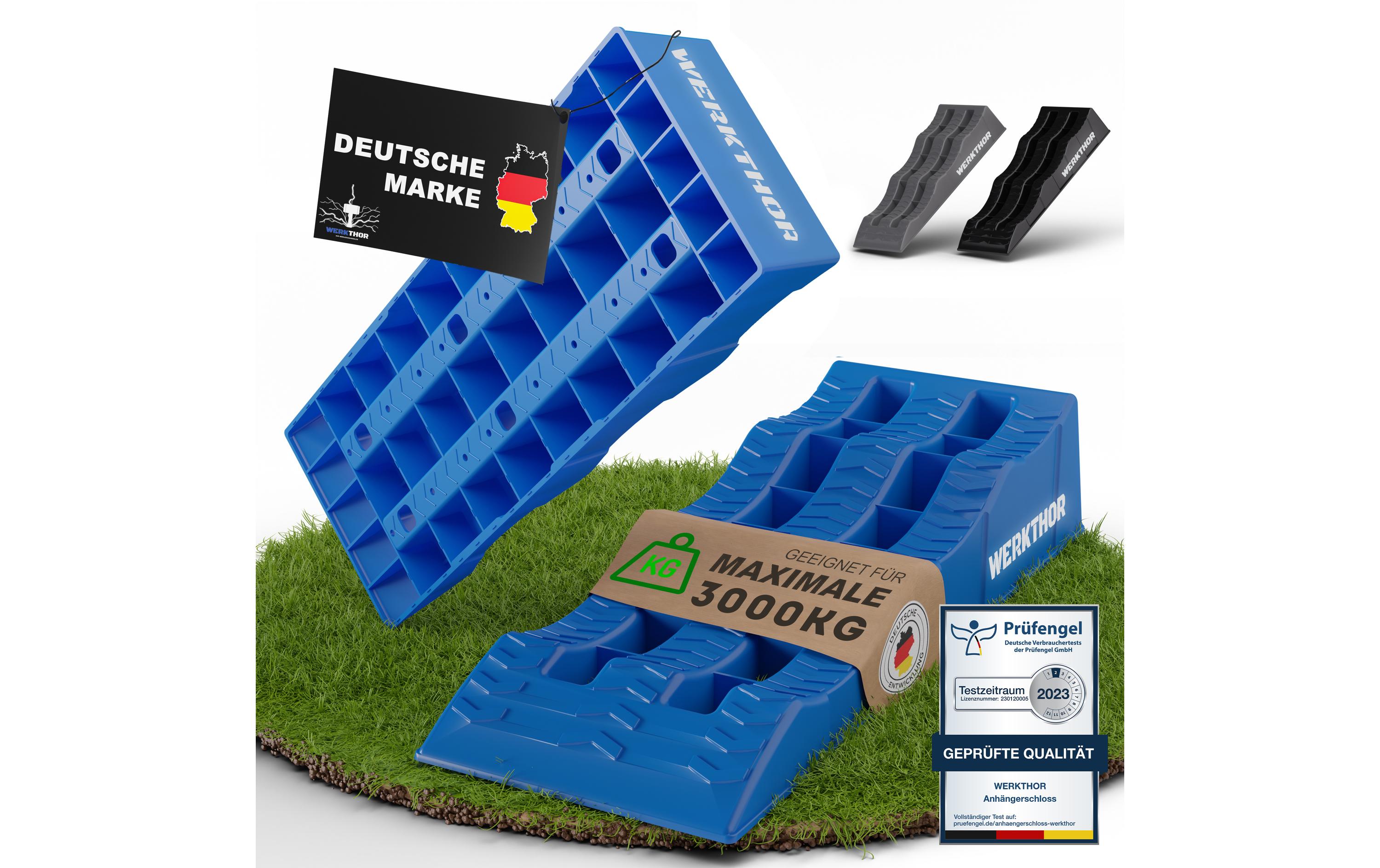 Werkthor Flache Auffahrkeile 2er Set, Blau Werkthor Flache Auffahrkeile 2er Set, Blau