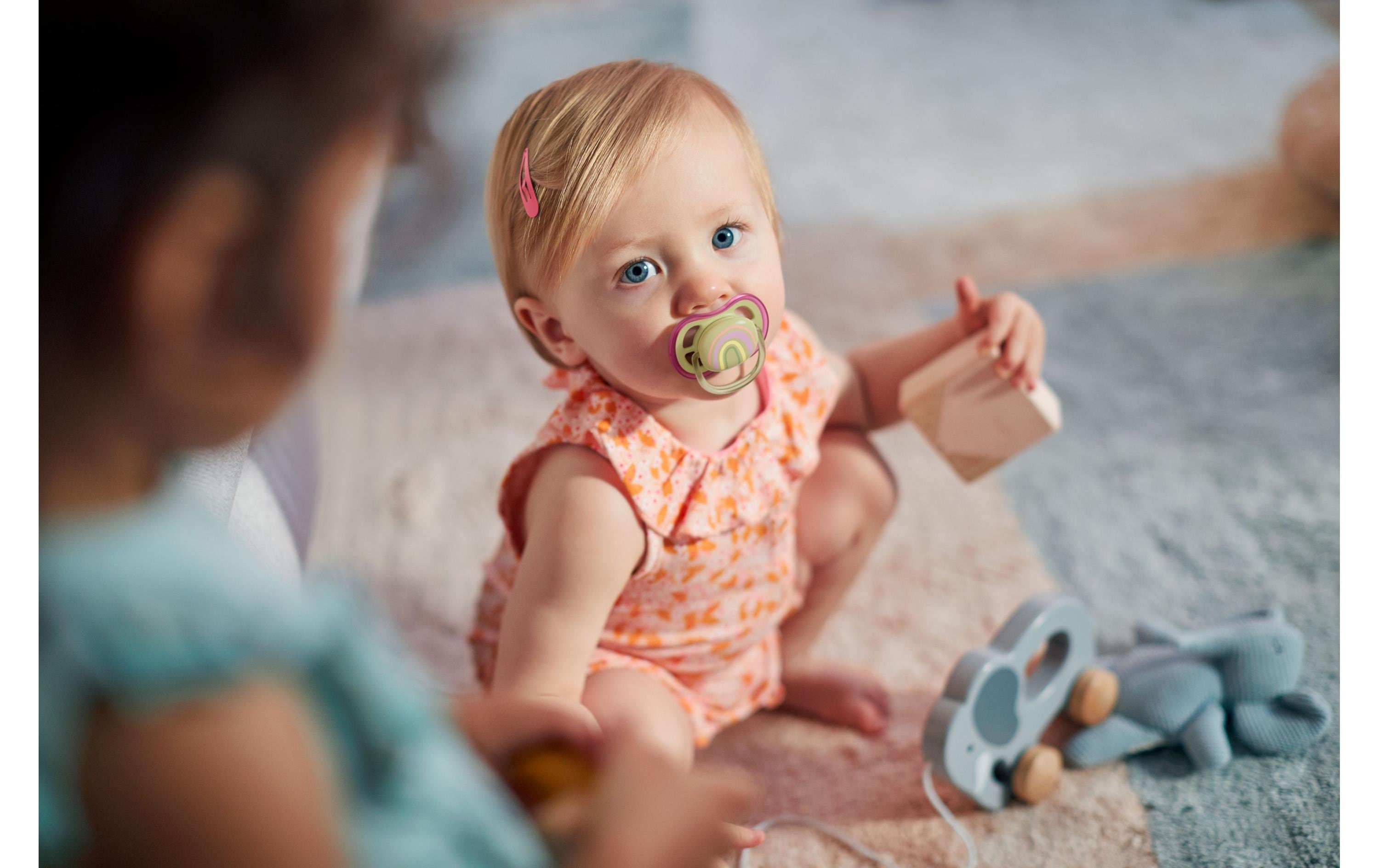 PHILIPS AVENT Nuggi ultra air 0-6 Mt. Sonne/Regenbogen Lila/Olivgrün