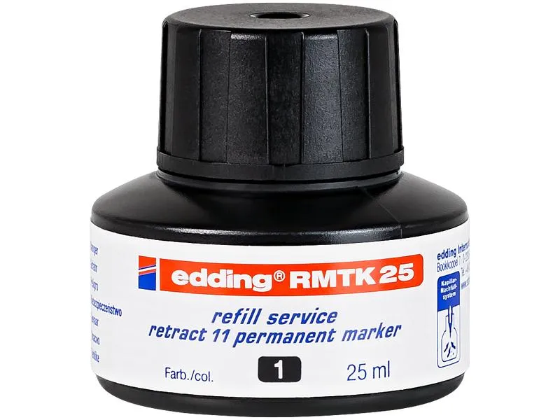 edding Tintenpatrone Nachfülltinte RMTK25 25 ml, Schwarz