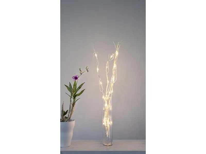 Star Trading Zweig Willow Dewdrop, 24 LEDs, 60 cm, Natur Star Trading Zweig Willow Dewdrop, 24 LEDs, 60 cm, Natur