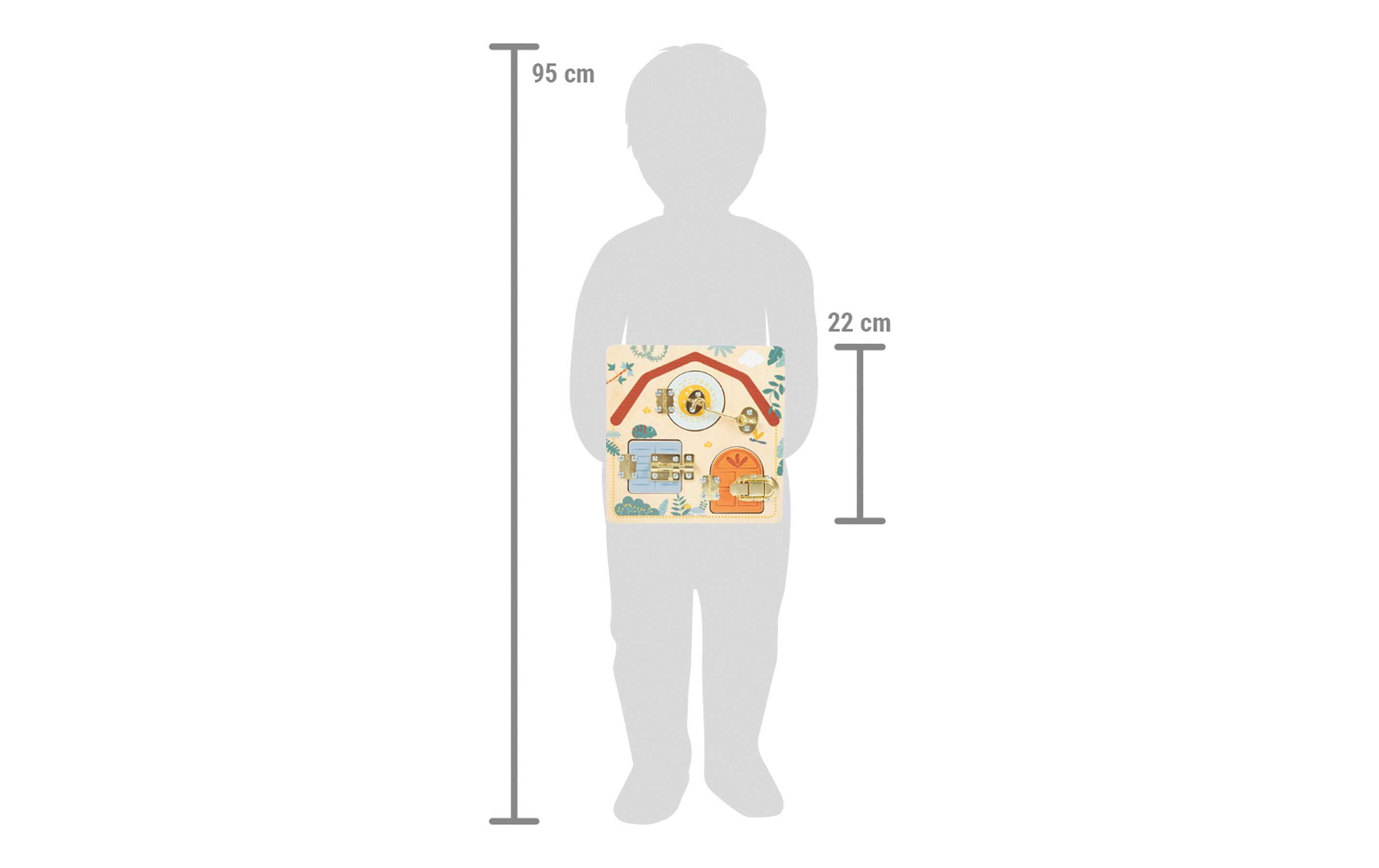 small foot Motorikbrett Schloss und Riegel «Safari»