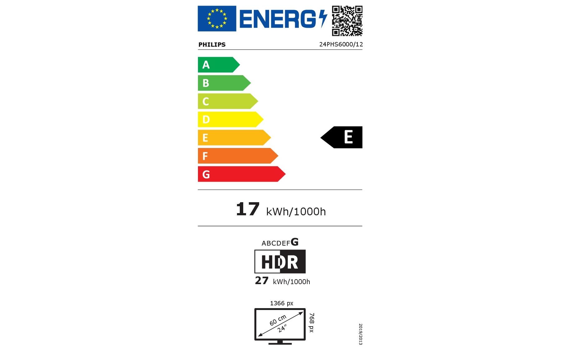 Philips TV 24PHS6000/12 24'' HD LED Smart TV, 2025